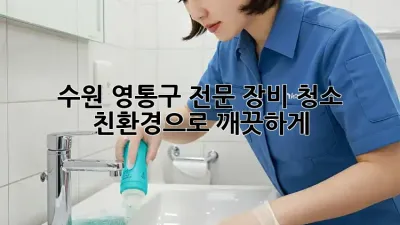 수원 영통구 전문 장비 청소: 친환경으로 깨끗하게!