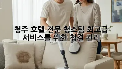 청주 호텔 전문 청소팀: 최고급 서비스를 위한 청결 관리